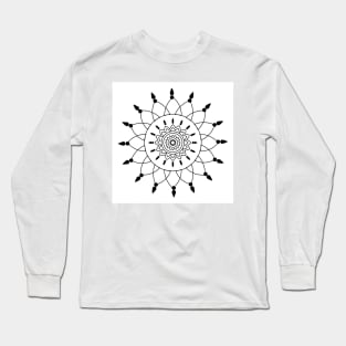 Graphic, geometric decorative, mandalas or henna design in vector. Long Sleeve T-Shirt